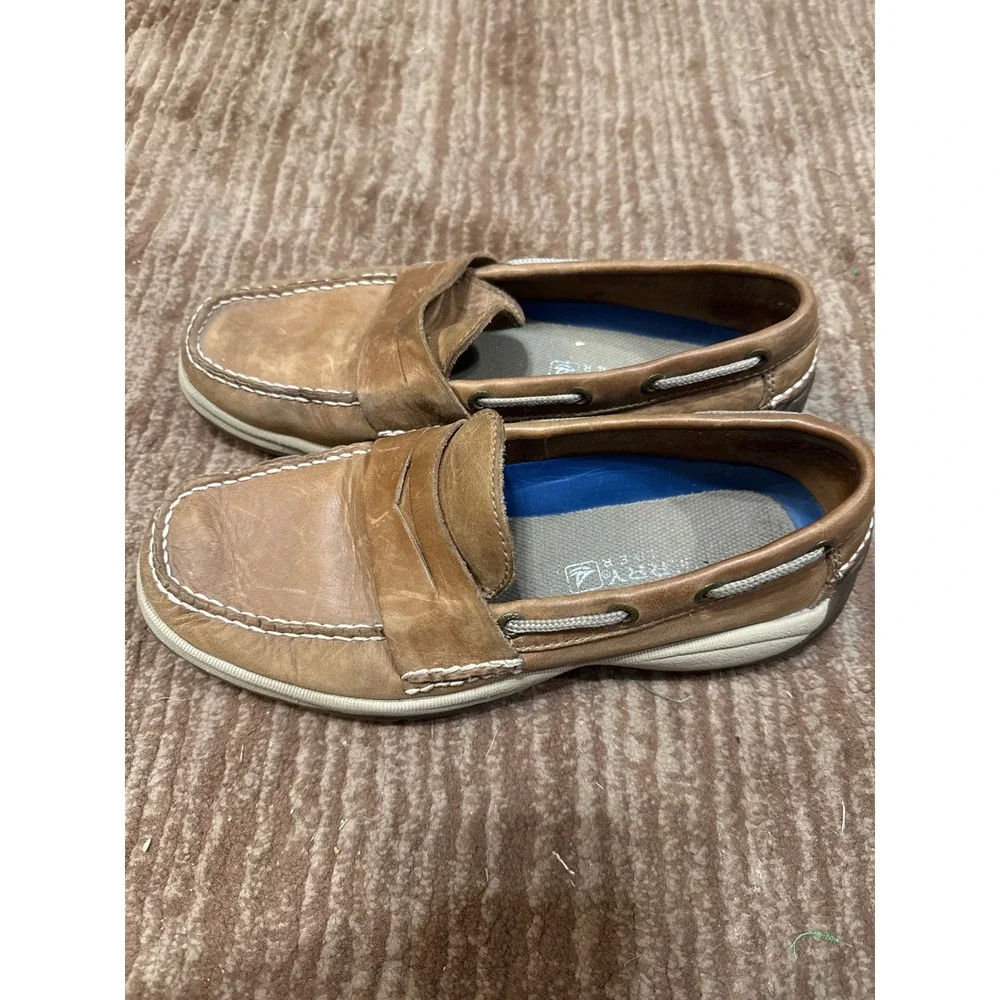 Sperry Loafer Boat‎ Shoes Leather Slip On Casual Tan Brown Mens Size 7M